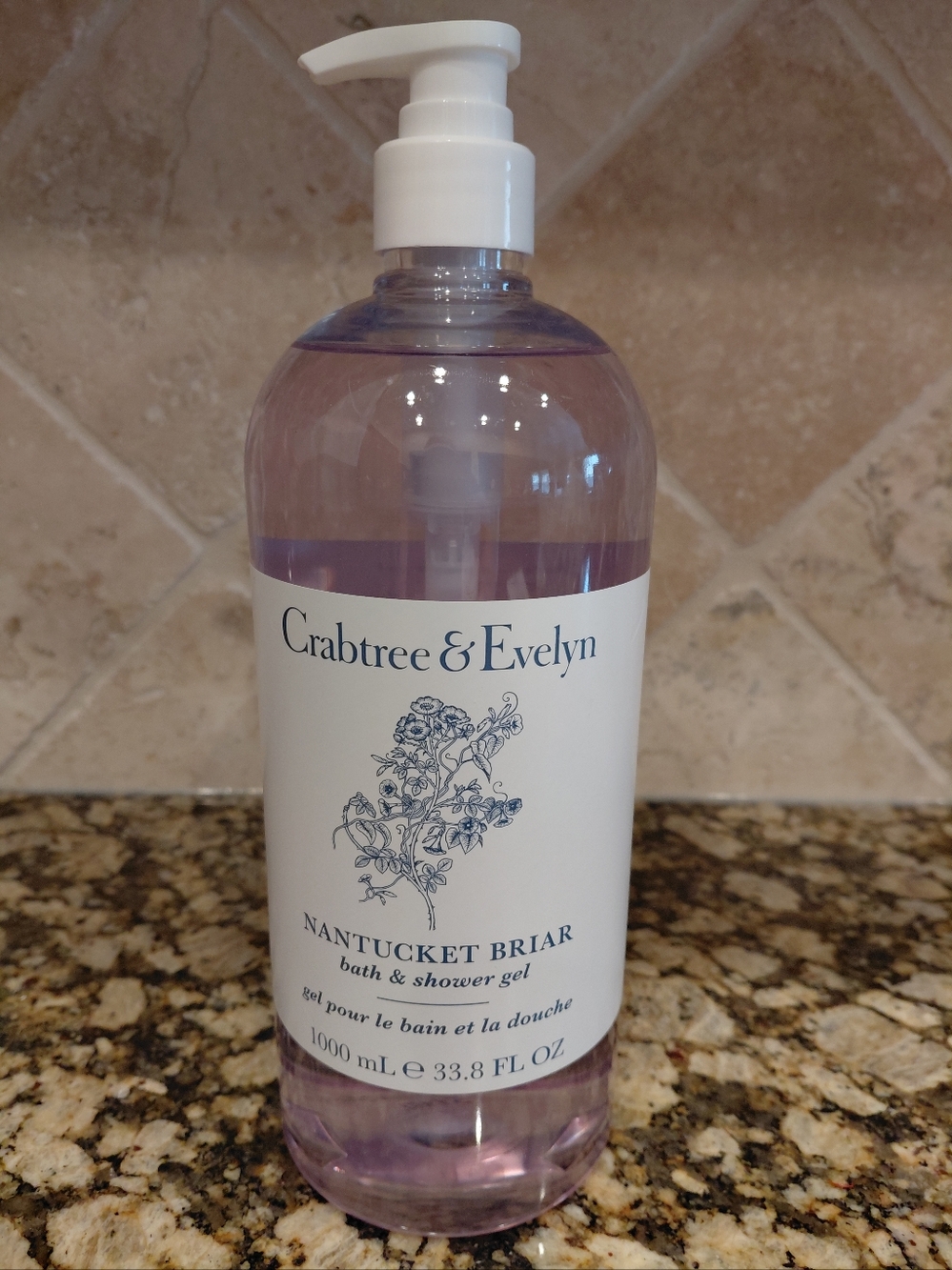 Crabtree & Evelyn Nantucket Briar Bath & Shower Gel NEW - Pale Purple 33.8 Fl.oz